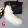 Charm Long Pendant Fluffy Fox Tail Fur Keychain Handbag Accessories Keyring Fashion Lovely 40cm