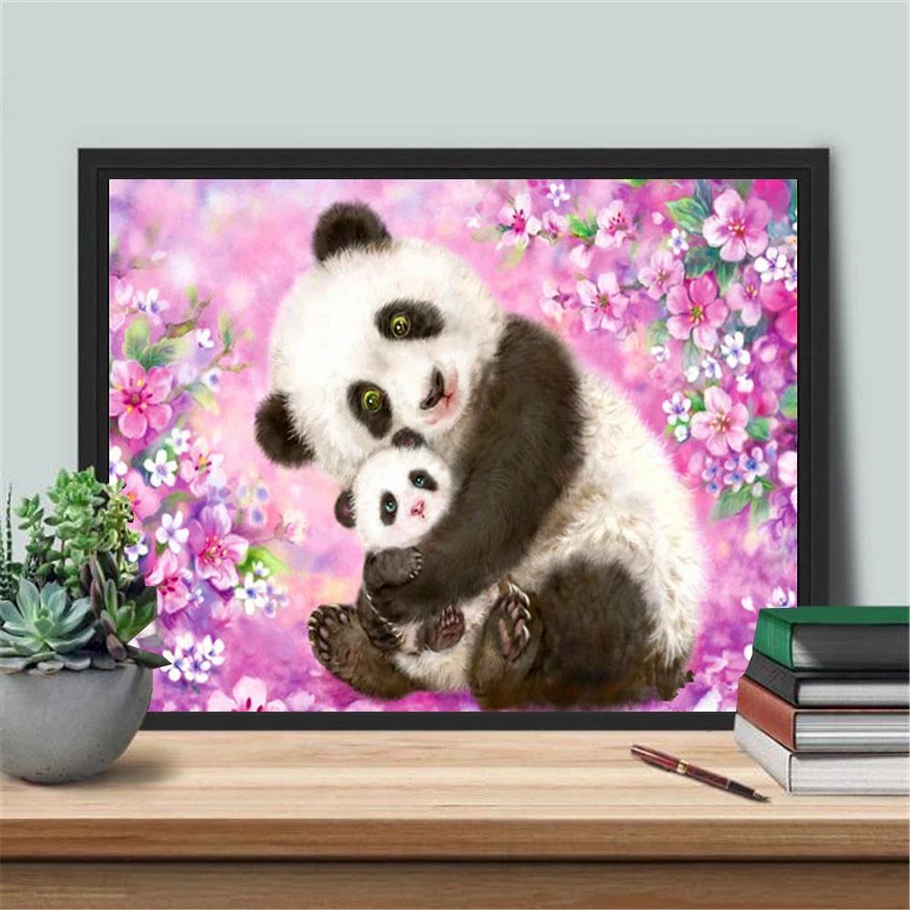 5d Diamond Painting Animal Panda Diamond Embroidery Sale Flower Pictures Of Rhinestones Full Mosaic Handmade Gift