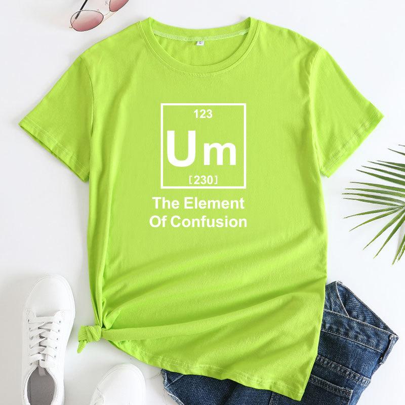 Summer Street Trendsetters Letter Tops Round Neck Pure Cotton Printed Short Sleeved T-Shirts Women’s Tees