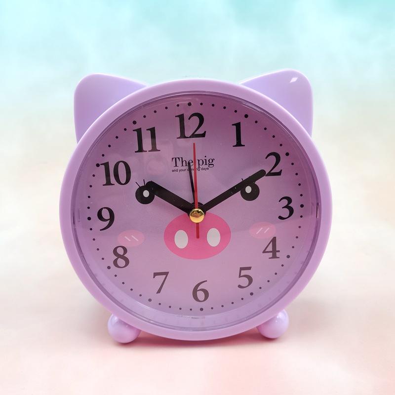 Korean Version of Cartoon Cute Creative Children's Student Bedroom Bedside Desktop Mute Digital Alarm Clock Series