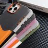 For iPhone 16 15Pro Max 14 13 12 Card Pocket Wireless Charging Back Cover Dual Color Linen Leather MagSafe Phone Case