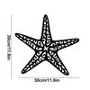 Coastal Starfish Ocean Beach Metal Wall Art – Elegant Interior Decoration, Stylish Home Wall Hangings for Coastal Home Decor