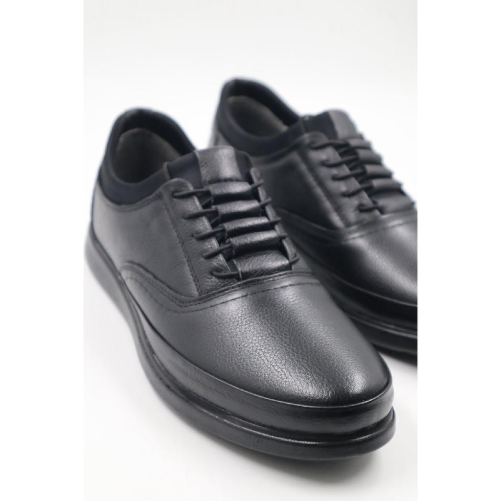 Мужская ультра удобная легкая сезонная черная повседневная обувь из натуральной кожи с внутренней и наружной отделкой