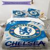 3pcs Football Team (35) Design Cover Set - HD Printed Bedding with 1 Cover and 2 Pillowcases - Perfect for Home and Dorm Decor