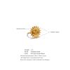 Yhpup Wholesale Stainless Steel Trendy Metal Sun Open Ring Adjustable Fashion 18k PVD Plated Charm Finger Jewelry Recyclable