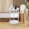 Clear Acrylic Side Table, Round End Nightstand, Furniture, Drinks Double Layer Small