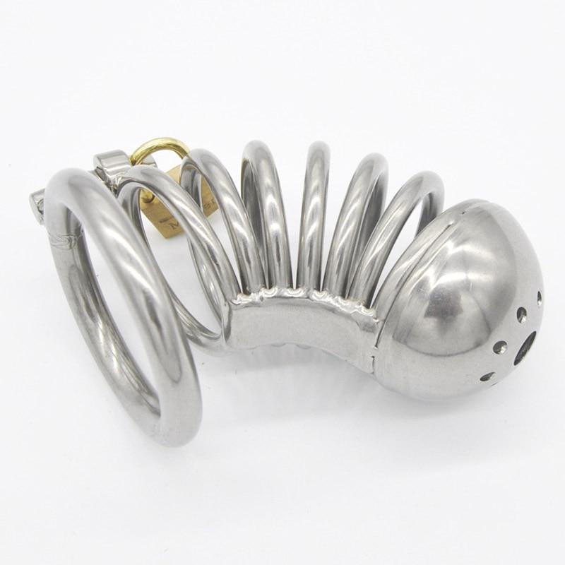 Stainless Steel Cage Male Metal Chastity Device Lock Fetish Chastity Toys