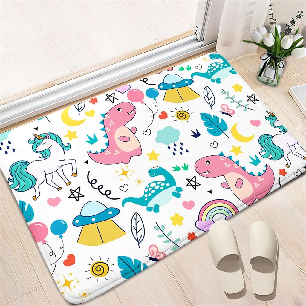 Cartoon Dinosaur Area Rugs Dino Carpet Non Slip Dinosaur Floor Mat for Playroom Classroom Kidroom Decor Children's Crawling Mat