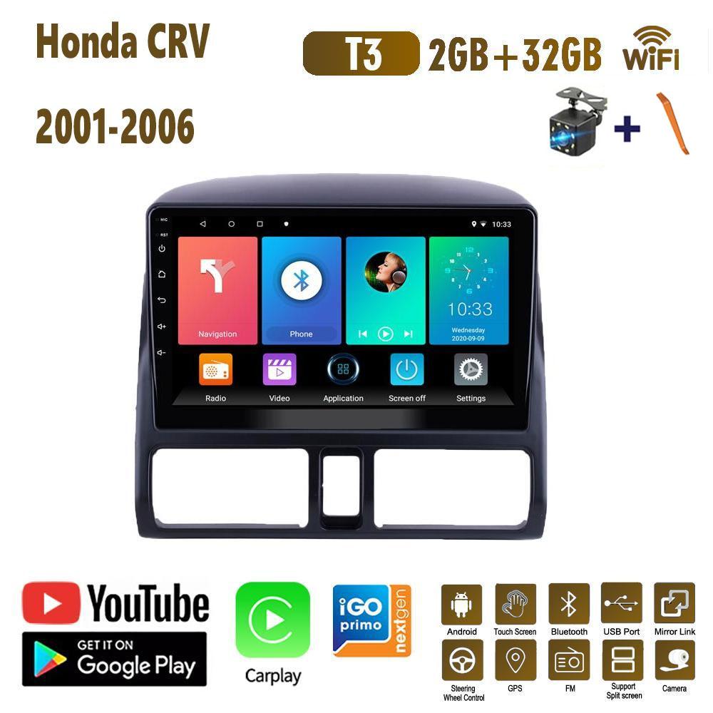 Wireless Car Radio Carplay For Honda CRV 2001-2006 Android Car Multimedia Video Player GPS Navigation WIFI 2+32GB