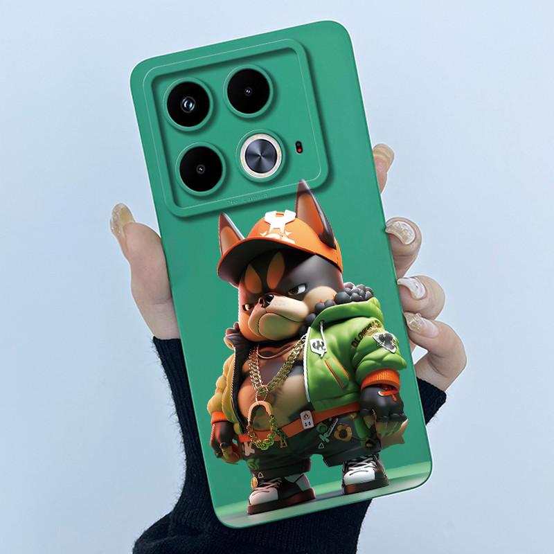 Чехол для телефона Infinix Note 40 Pro Plus 40X 4G 5G, милый мультяшный цветок, защитный, жидкий силикон, мягкая задняя крышка, ультратонкий корпус