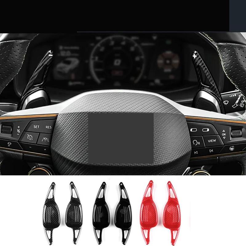 2pcs Car Steering Wheel Shift Paddle For Cupra For Cupra FOR Ateca For Cupra FOR Formentor 21-25 Carbon Fiber Black Carbon Fiber