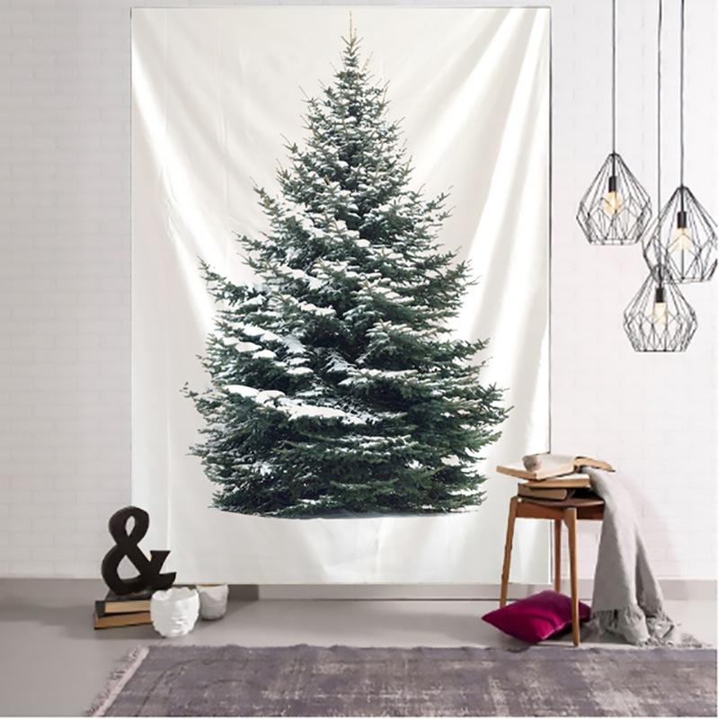 Christmas Tree Hanging Fabric Decoration Small Fresh Christmas Background Wall Blanket Wall Cloth Simple Tapestry Large Size