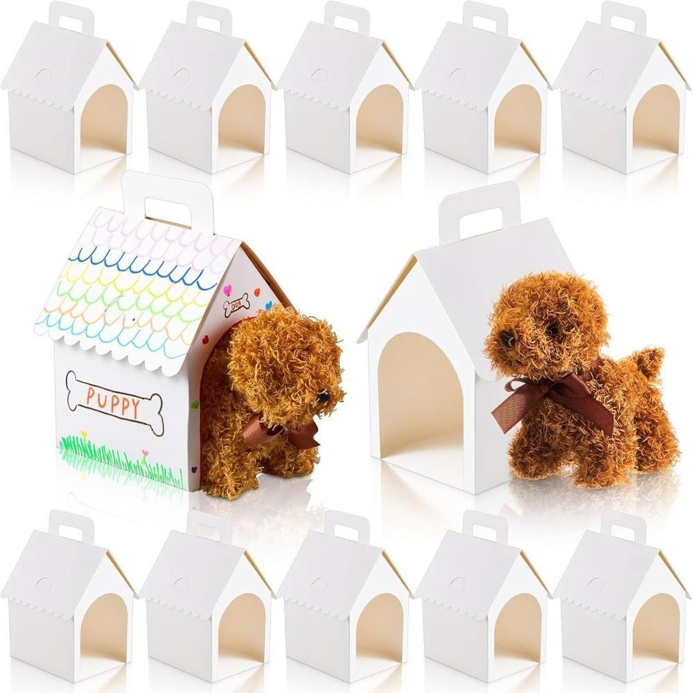 Blank Paper Gift Boxes Miniature Boxes Dog House Shaped Boxes Treat Gift Boxes  Home Decor