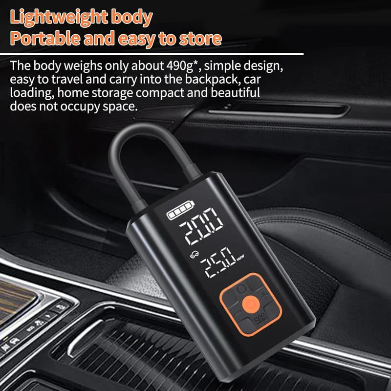 Новый компактный автомобильный портативный автоматический насос для накачивания шин, манометр для шин, воздушный компрессор с интеллектуальным цифровым дисплеем, аварийный насос для накачивания шин