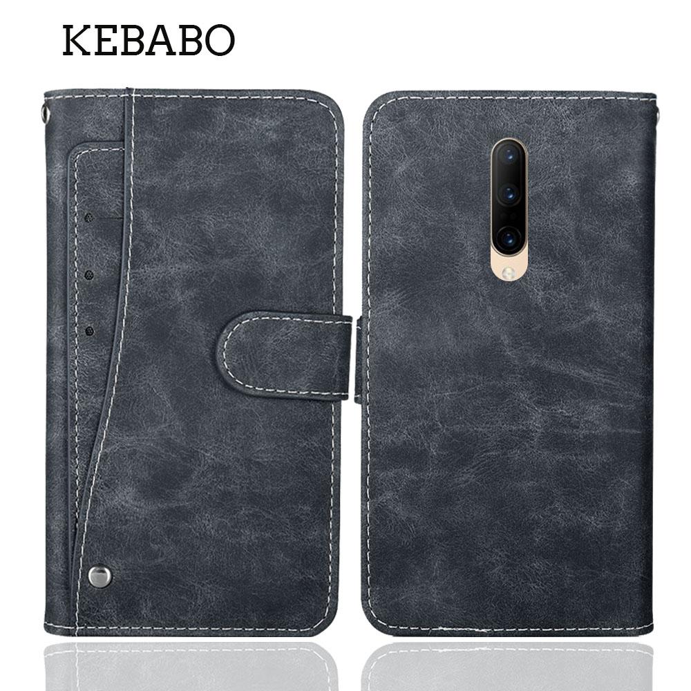 Leather Wallet OnePlus 7 Pro Case 6.67" Flip Fashion Luxury Card Slots Protective Cover Phone Protective Book Style Bags