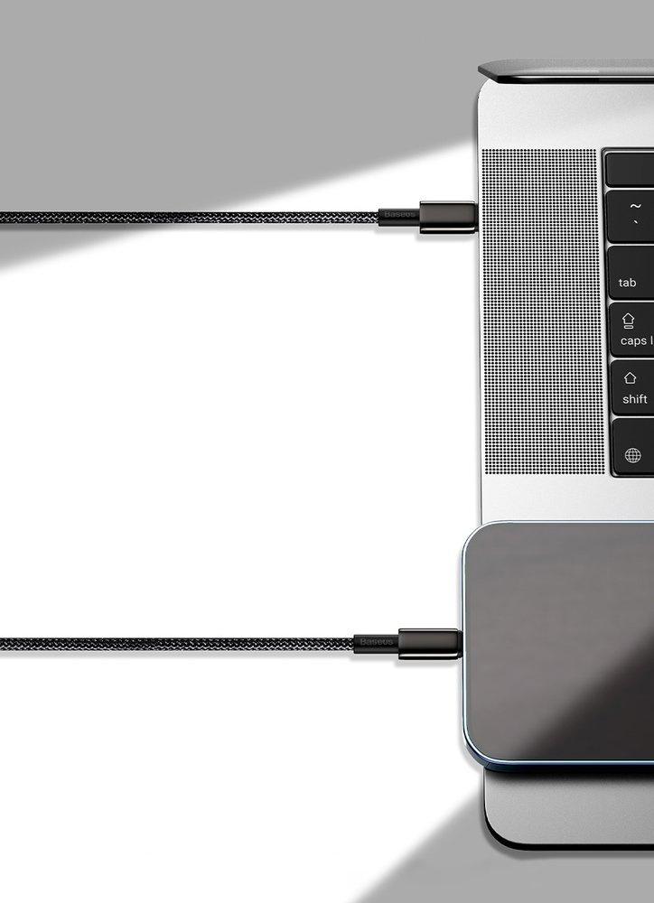 Кабель Baseus 1 м USB-C на Lightning, Быстрая зарядка PD 20 Вт, Передача данных 480 Мбит/с, Черный