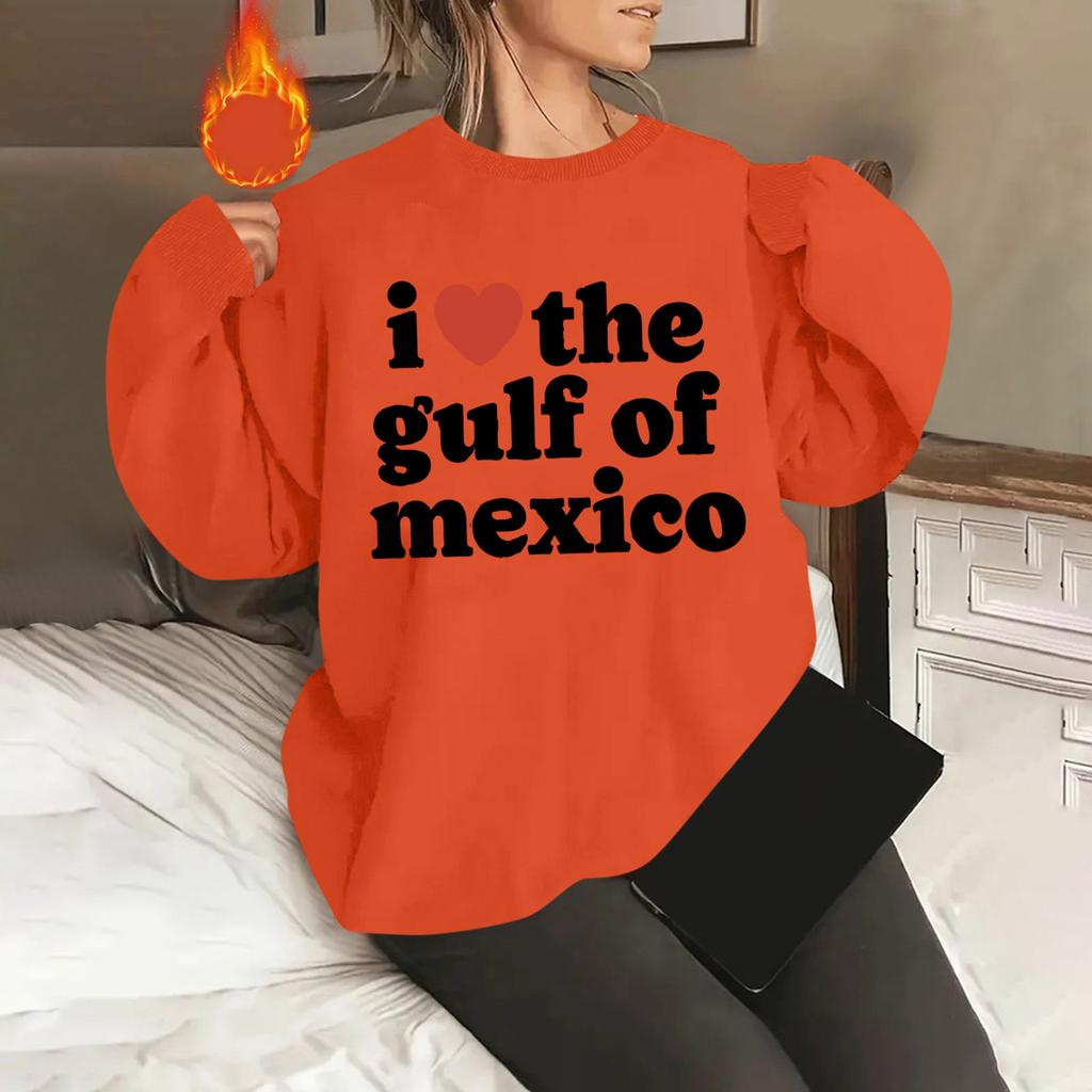 Унисекс офсетный принт круглый вырез свободный свитшот с длинными рукавами