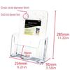 Multifunction A4 Size Brochure Holder Plastic Non-slip Filing Magazine Rack Modern Style Clear Flyer Display Stand Bookcase