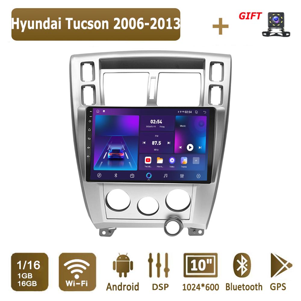 Android Carplay автомобильное радио для Hyundai Tucson 2006-2013 мультимедийный проигрыватель головное устройство стерео GPS навигация BT WIFI 4+64 ГБ