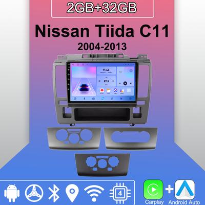 Android Carplay автомобильное радио для Nissan Tiida C11 2004-2013 мультимедийный проигрыватель головное устройство стерео GPS навигация BT WIFI 2+32 ГБ