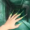 11PCS Halloween Horror Vampire Fangs Nail Props Glow-in-the-Dark Ghost Finger Nail Set Glowing Long Nails Fangs Set