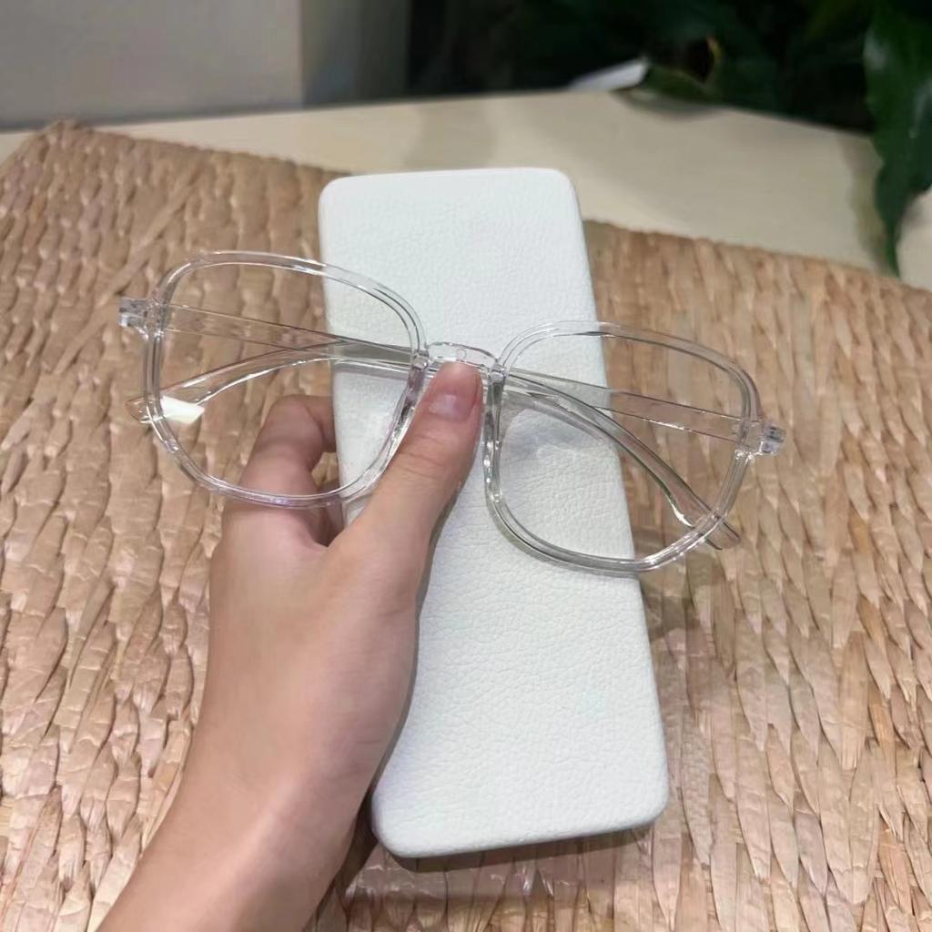 Большие оправы полигональные анти-синие очки модные студенческие плоские очки готовые близорукость