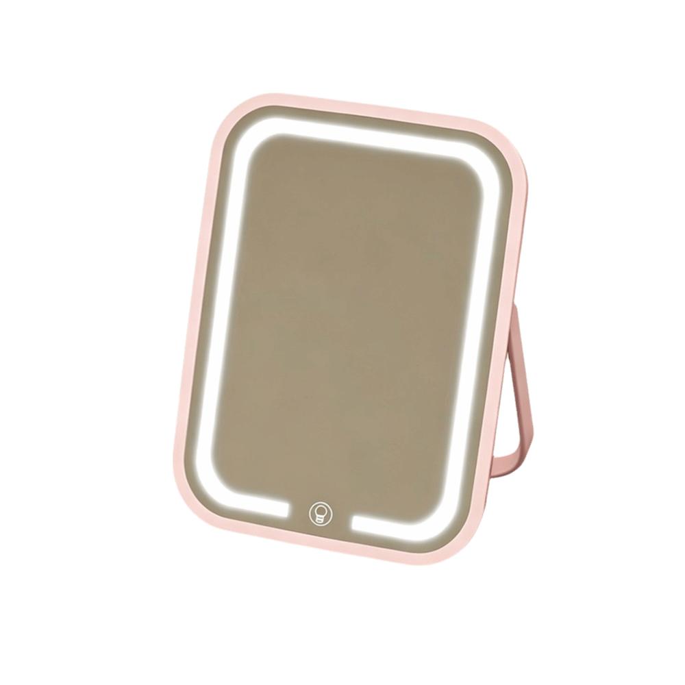 Touch Control LED Lighted Mirror High Definition Portable Vanity Mirror Travel Use