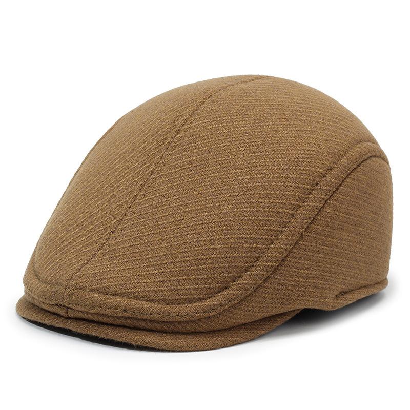 Зимняя ретро-шапка мужская уличная утепленная шапка с толстой передней частью, подарок для папы и дедушки, защита ушей, теплый берет