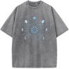 Tie-Dyed XINGX Mandala Men Washed T-Shirt Cotton Funny Loose Bleached Tshirt Retro Fashion Hip Hop Bleach T Shirt Tops Tee