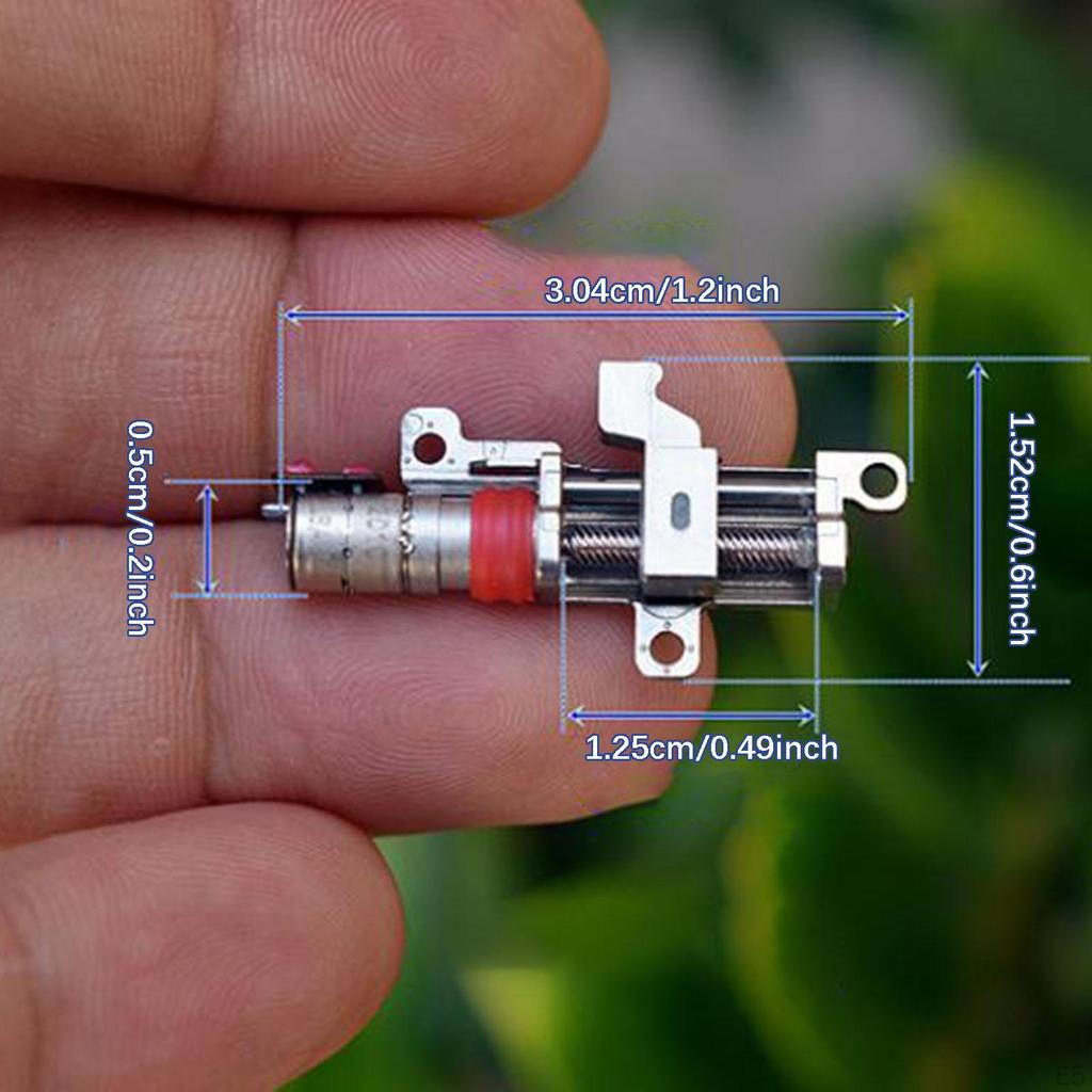 2 Wire 5MM Planetary Gearbox Gear Stepper Motor, Tiny ,Stepping Motor Linear Screw Metal Slider,