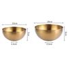 Large Capacity Korean Soup Stainless Steel Golden Silver Salad Bowls Rice Noodle Ramen Bowl Kitchen Tableware Food Container