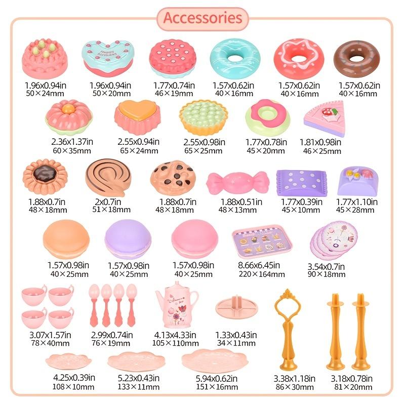 Набор для чаепития для маленьких девочек, цветочный чайный сервиз, игрушки для малышей, кухонные игрушки для ролевых игр, десертный торт, рождественские подарки