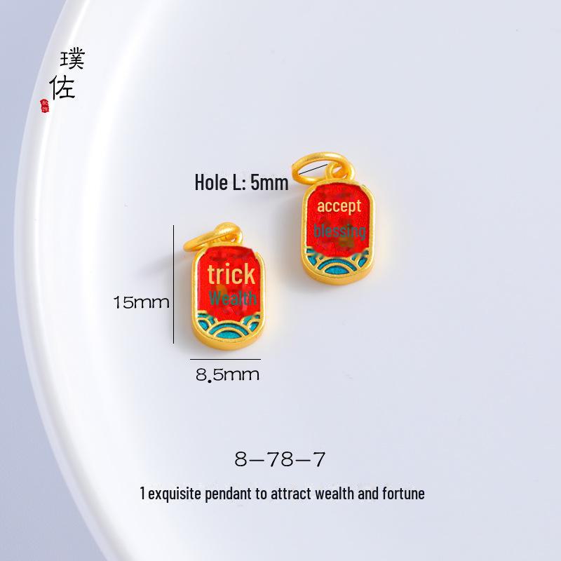 Подвеска в виде золотого песчаного дракона и феникса с кошачьим когтем для женщин