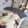 Cartoon Bed Three-piece Set Cute Quilt Cover Children Sheets Student Dormitory Bedding