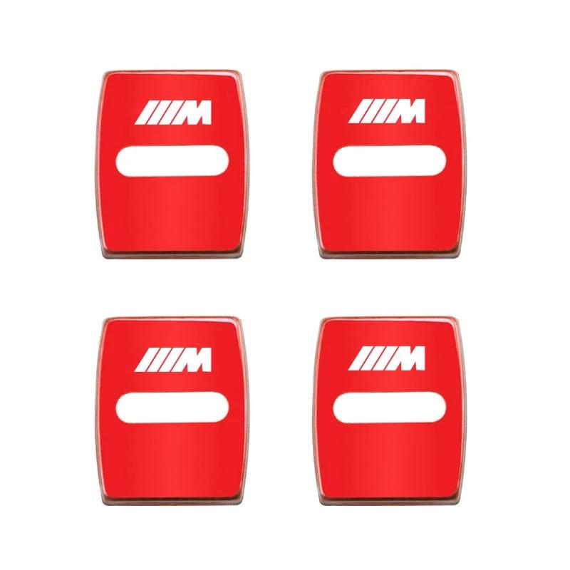 For BMW M E46 E90 E60 ZincAlloy Car Door Lock Buckle Protective Covers Cover Stickers For BMW X1 X2 X3 X5 X4 X6 X7 G30 G20 G32 G11 G12 F40 F30 F20