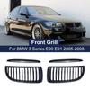 2 PCS Gloss Black Front Kidney Grille Car Grill For BMW 3 Series E90 E91 323I 328I 335I 330I 325I 2005-2008 4 Door Single Line