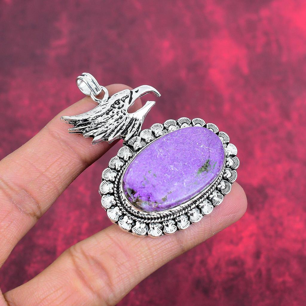 Ювелирные изделия из пурпурита, кулон из стерлингового серебра 925 пробы, ювелирные изделия ручной работы с драгоценными камнями, подарки для жены, абсолютно новый кулон