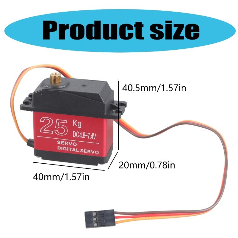 DS3225 25kg Digital Servo High Torque Waterproof Metal Gear Servo for Vehicles