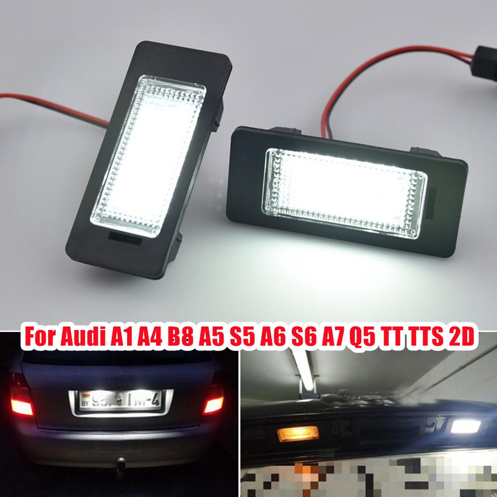 2 шт. светодиодная подсветка номерного знака для A1 A4(В8) A5/S5 A6/S6 A7 Q5 TT TTS RS5 TTRS 2D Родстер