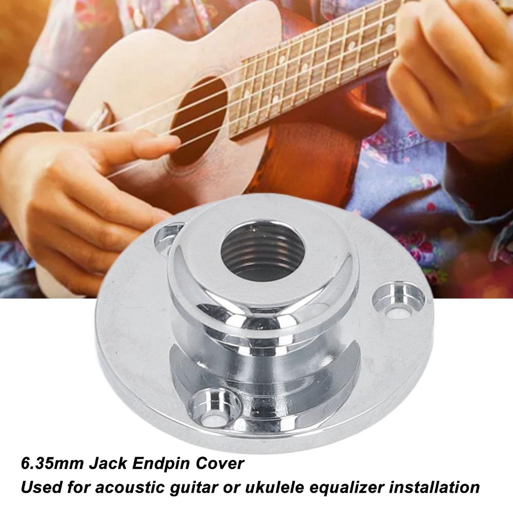 6.35mm Jack Guitar Endpin Jack Metal Strap Button Connector Guitar Hardware Accessory For Guitar