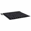Garden Chair Cushions 4 pcs Black Checkered Pattern 40x40x4 cm Fabric