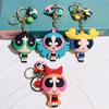Брелок для ключей Powerpuff, сумка, подвеска, ПВХ, подарок, мультяшные девушки, милые аксессуары для кукол