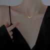 Geometric Necklace Female Minimalist Temperament Irregular V-shaped Stainless Steel Clavicle Chain Thin Light Luxury Versatile Neck Chain