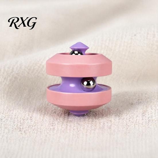 Marble Spinner Fidget Toy Rolling Ball Toy, Rotatable Spinning Top Stress Relief Travel-friendly Double Track Run Fingertip Gyro for Adults