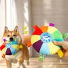 2 Pcs Rainbow Plush Flying Disc Dog Toy Interactive Sound Toy Outdoor