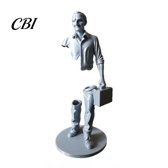 Скульптура Складки Одежды 3D-печатная Фигурка Работающего Человека с Портфелем, Современное Абстрактное Искусство Украшение Маленький Бизнес Подарок для Рабочего Стола Книжной Полки