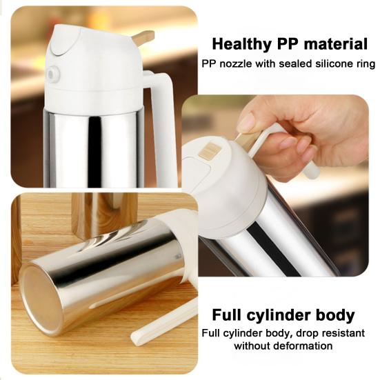 360/450/500 мл распылитель масла из нержавеющей стали, многоразовый распылитель для приготовления пищи, гриля, выпечки, жарки, салата, барбекю, дозатор оливкового масла, распылитель для кухни