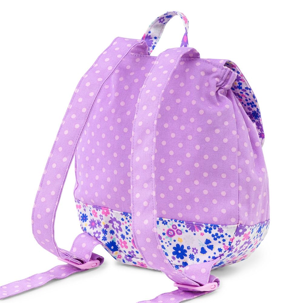 COLORFUL CANDY STYLE Backpack for Cute Polka Dots with Pink Perfect for First Includes Pocket Tissue Pouch Girls, Baby/Kids Backpack, (Purple Dots),