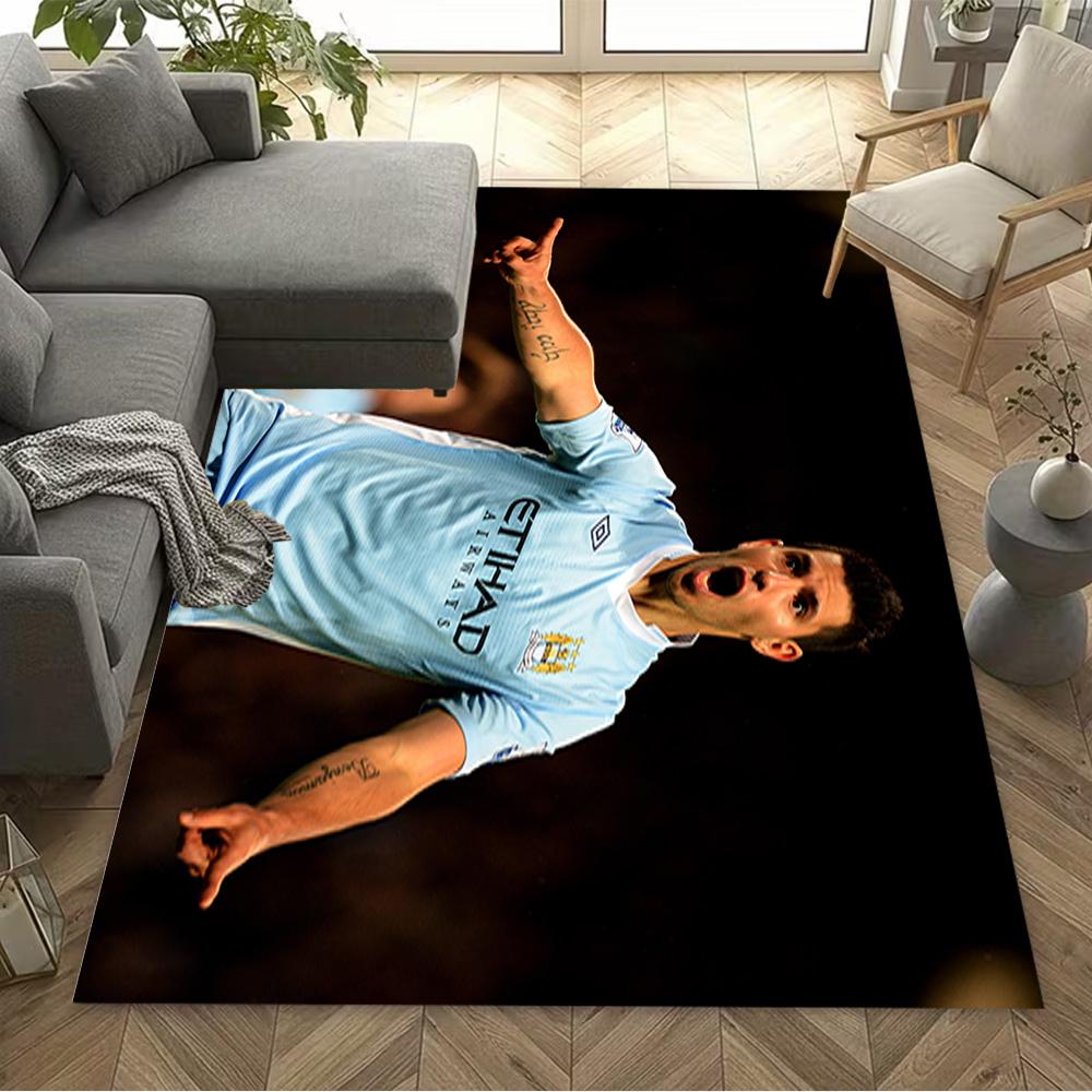 Dynamic Soccer Player Artwork Area Rug Suitable for Study room Bedrooms Dining Room Outdoor Antislip Carpet Decorate Offices Best for Christmas