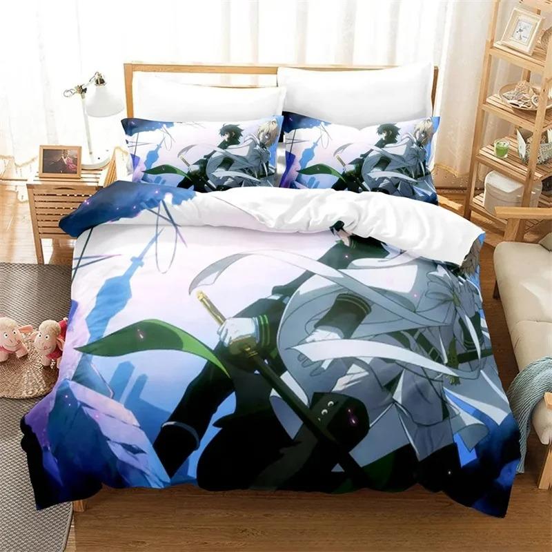 3D Print Anime Seraph Of The End Bedding Collection Boys Girls Twin Queen King Size Duvet Cover Pillowcase Bed Boys Adult